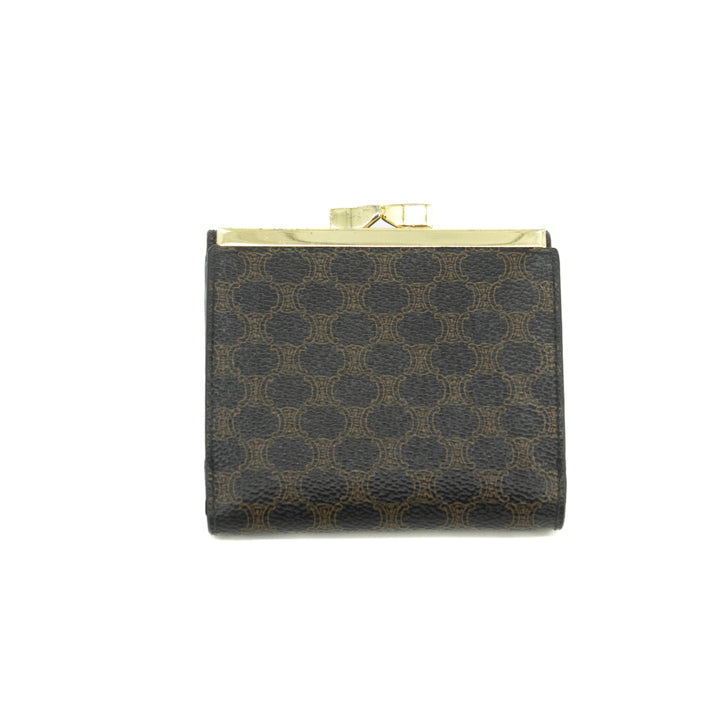Celine Macadam Black PVC Compact Wallet #3704