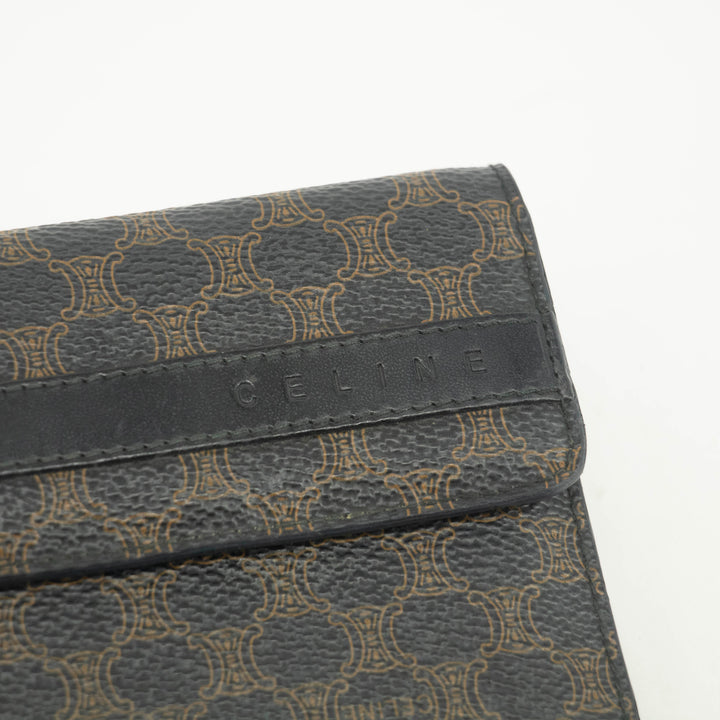 Celine Macadam Black PVC Compact Wallet #3704