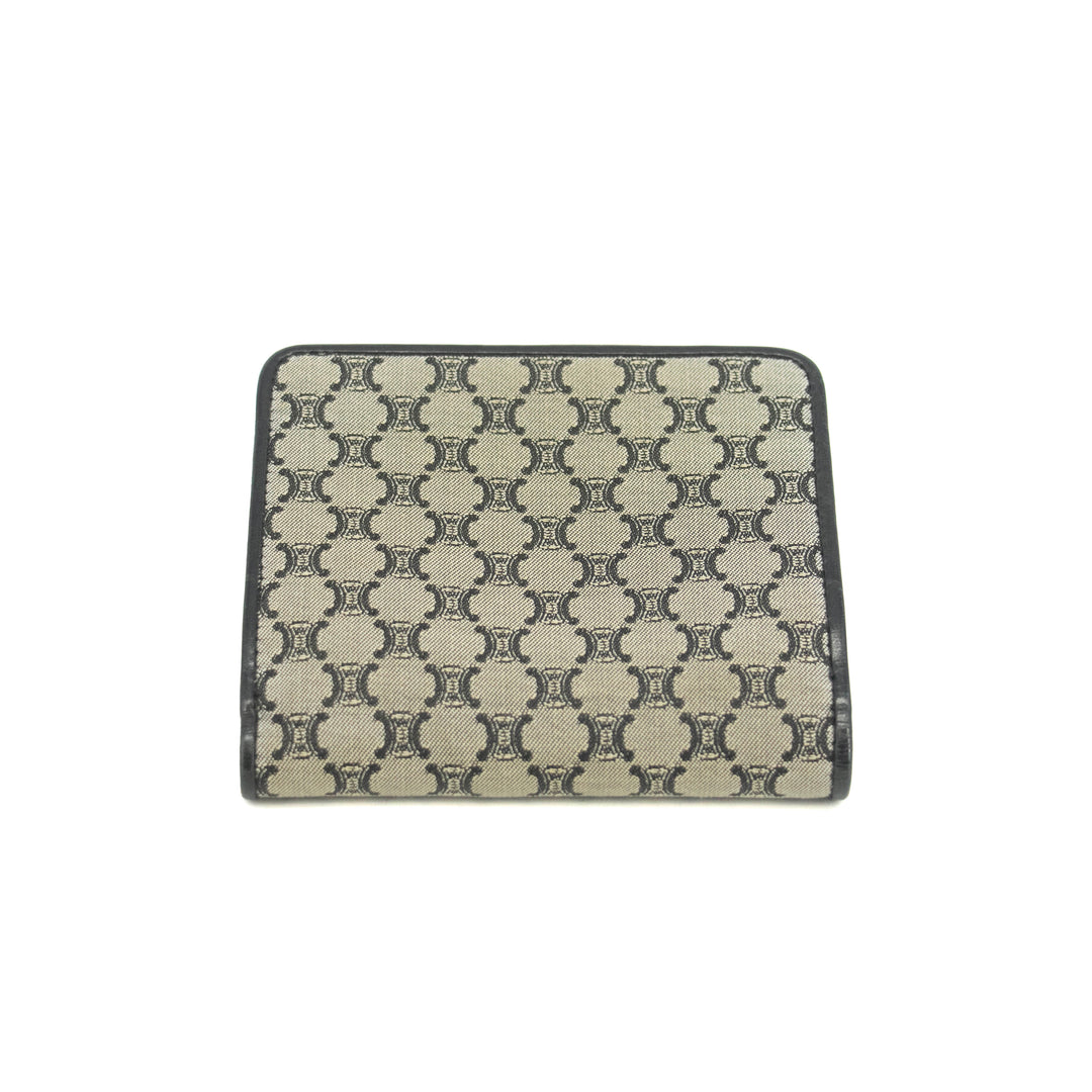 Celine Macadam Grey Canvas Compact Wallet #3705