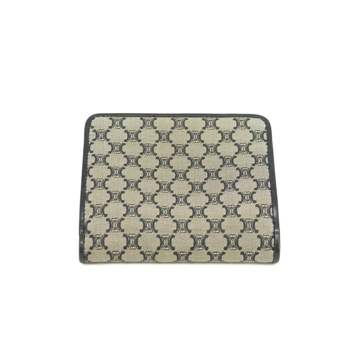 Celine Macadam Grey Canvas Compact Wallet #3705