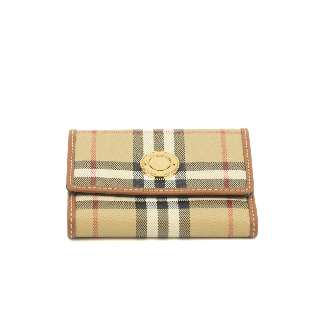 Burberry Nova Check PVC Compact Trifold Wallet #3706