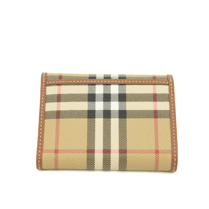 Burberry Nova Check PVC Compact Trifold Wallet #3706