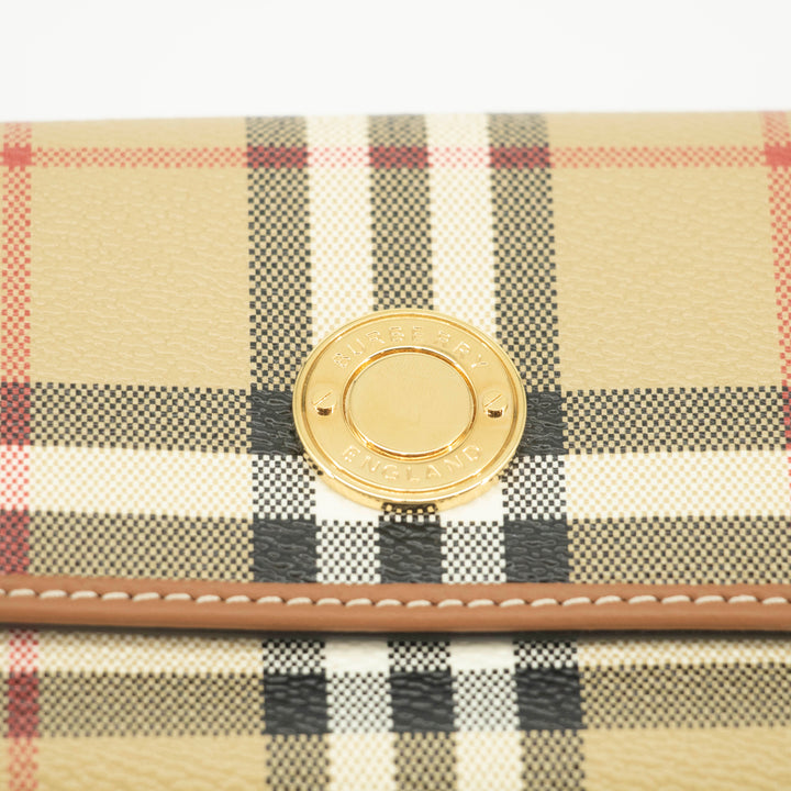 Burberry Nova Check PVC Compact Trifold Wallet #3706