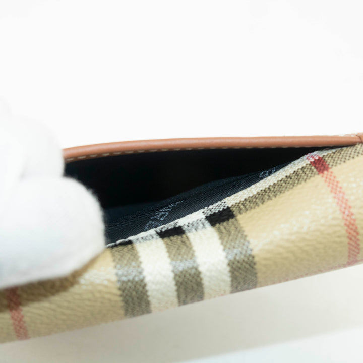 Burberry Nova Check PVC Compact Trifold Wallet #3706