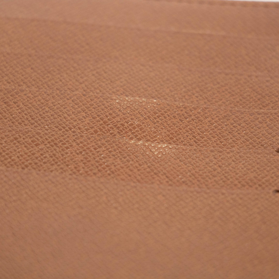 Louis Vuitton Monogram Canvas Brown Trifold Wallet #3709