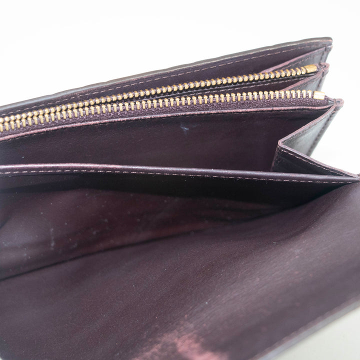 Louis Vuitton Vernis Patent Leather Purple Sarah Wallet #3713