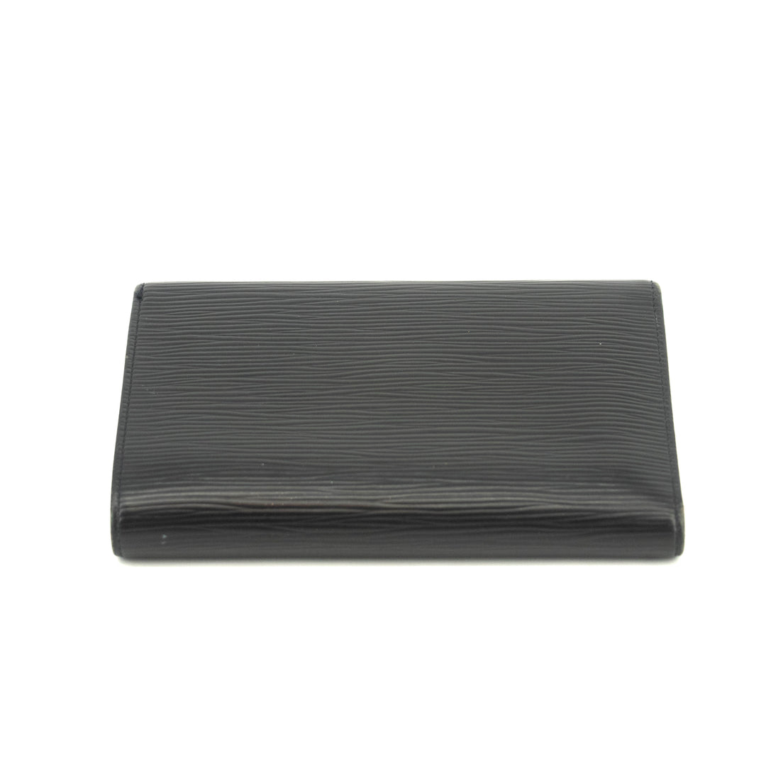 Louis Vuitton Black Epi Leather Ludlow Trifold Wallet #3716