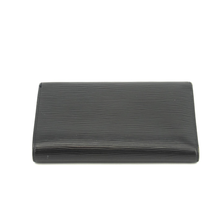Louis Vuitton Black Epi Leather Ludlow Trifold Wallet #3716