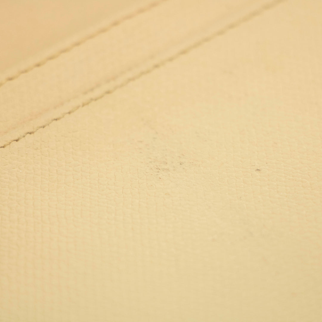 Chanel Beige Leather Long Bifold Wallet #3719