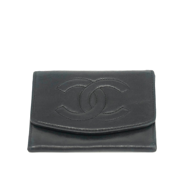Chanel Lambskin Black Compact Case #3721