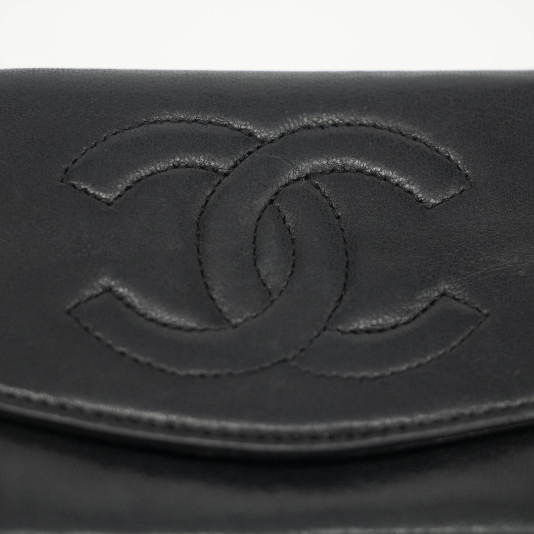 Chanel Lambskin Black Compact Case #3721