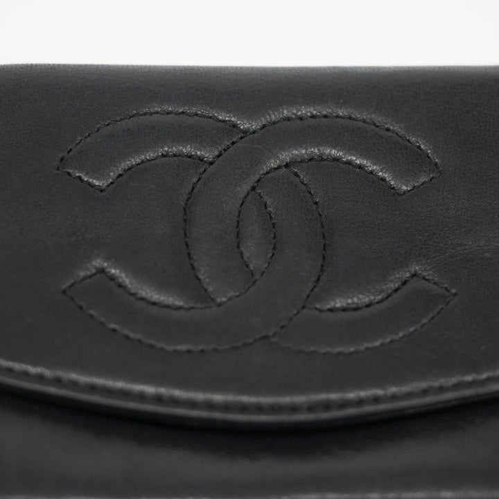 Chanel Lambskin Black Compact Case #3721