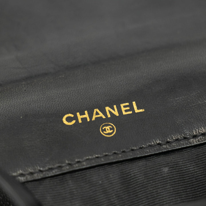 Chanel Lambskin Black Compact Case #3721