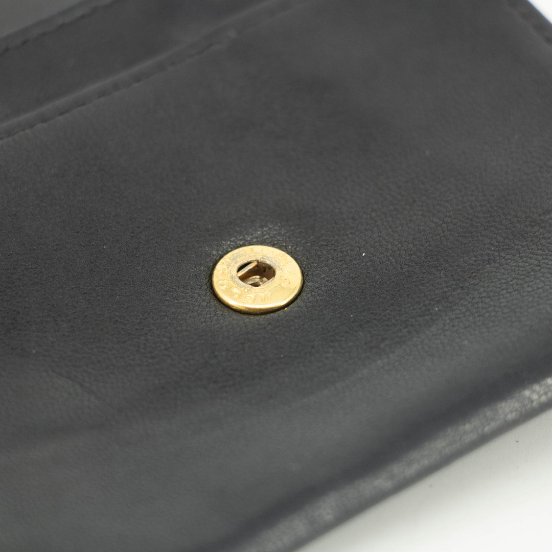 Chanel Lambskin Black Compact Case #3721