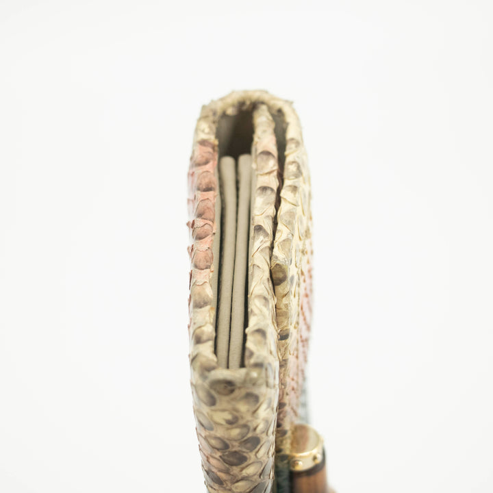 Gucci Multicolor Snake Pattern Bamboo Long Wallet #3726