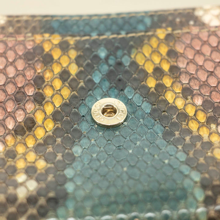 Gucci Multicolor Snake Pattern Bamboo Long Wallet #3726