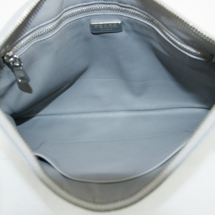Prada Saffiano Leather Grey Clutch Bag #3727