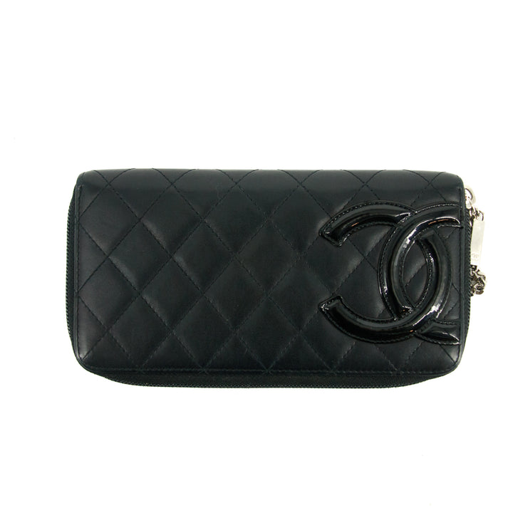 Chanel Cambon CC Black Zip Around Wallet 14 Series #3731
