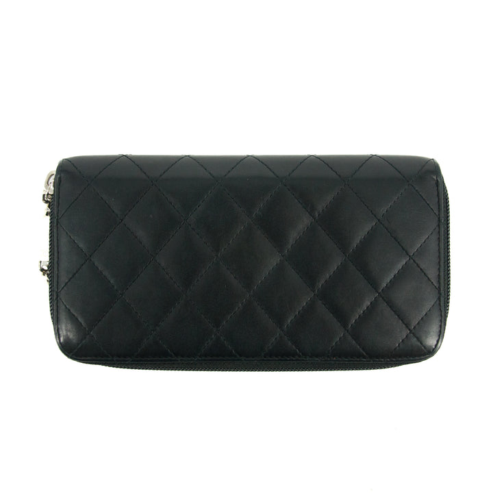 Chanel Cambon CC Black Zip Around Wallet 14 Series #3731