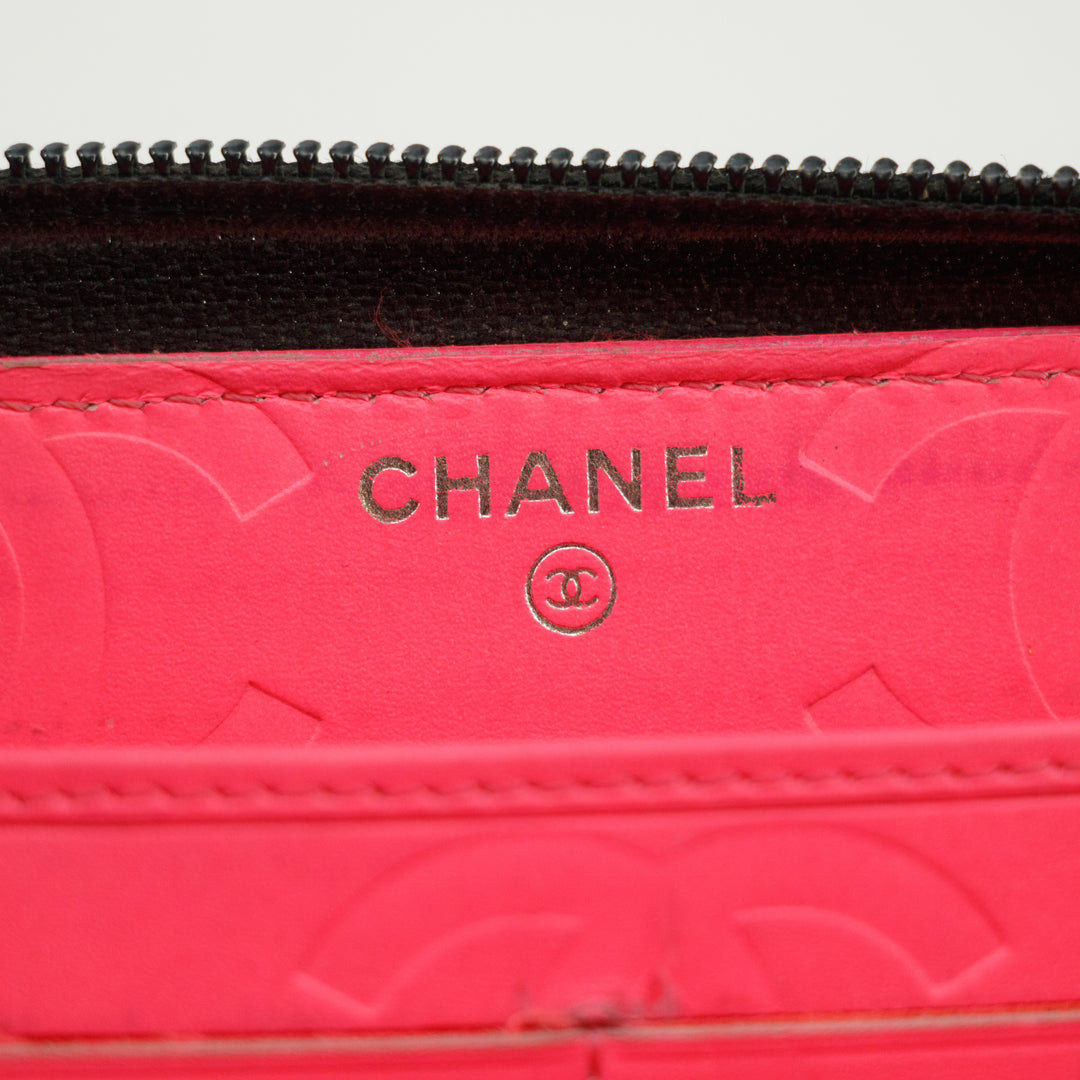 Chanel Cambon CC Black Zip Around Wallet 14 Series #3731