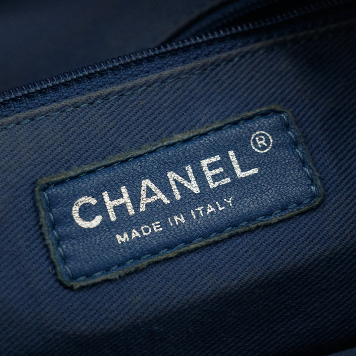 Chanel Blue Calfskin Perforated Up In the Air Shoulder Bag 17 Series #3757