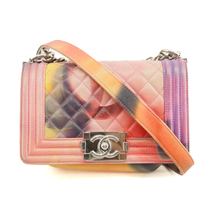 Chanel Flower Power Boy Tie Dye Lambskin Shoulder Bag 20 Series #3760