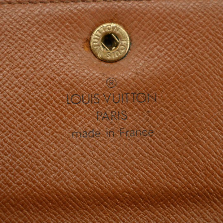 Louis Vuitton Monogram Canvas Porte Tresor Trifold Wallet #3809