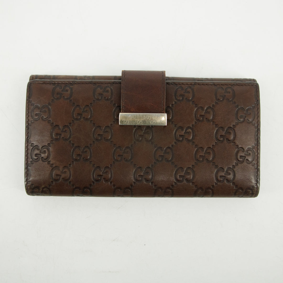 Gucci Guccissima Brown Long Wallet #3812