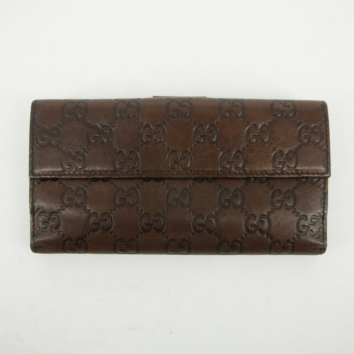 Gucci Guccissima Brown Long Wallet #3812