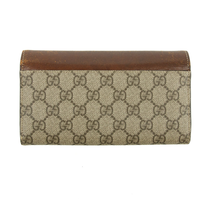 Gucci Canvas Coded Brown Continental Long Wallet #3817
