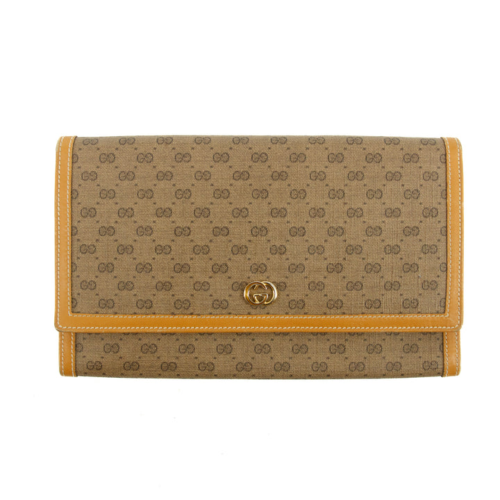 Gucci Vintage Micro GG PVC Beige Wallet #3819