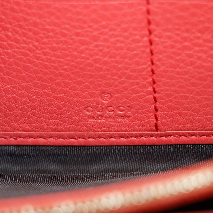 Gucci Coral Leather Soho Zippy Long Wallet #3820