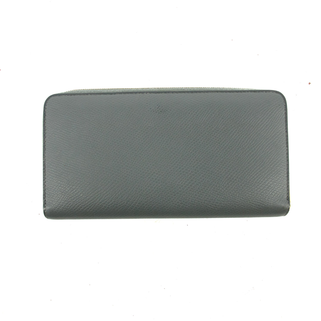Celine Grey Leather Zippy Long Wallet #3821