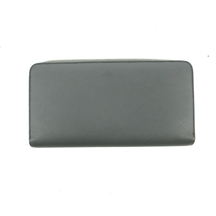 Celine Grey Leather Zippy Long Wallet #3821