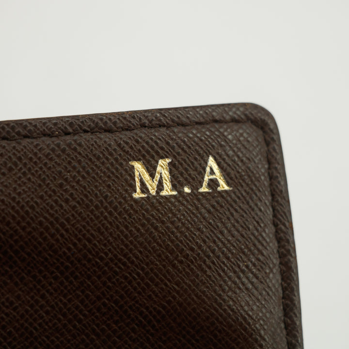 Louis Vuitton Damier Ebene Sarah Long Wallet #3822