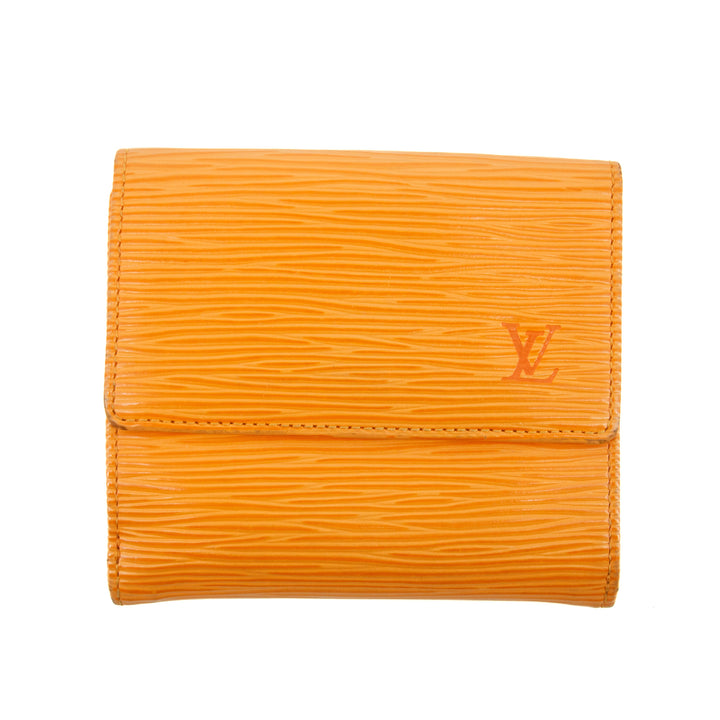 Louis Vuitton Orange Epi Leather Elise Wallet #3825