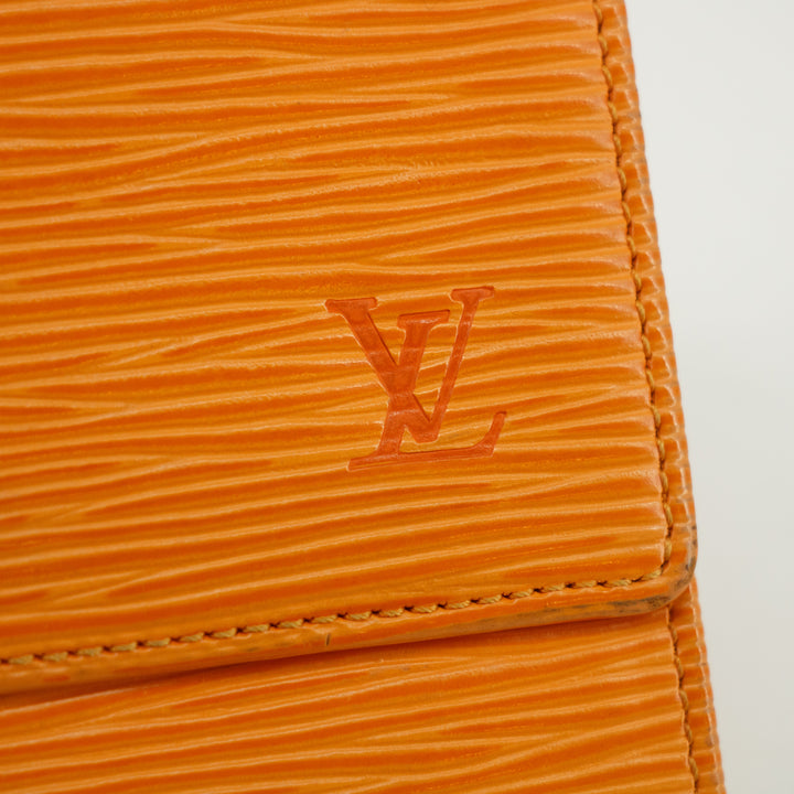 Louis Vuitton Orange Epi Leather Elise Wallet #3825