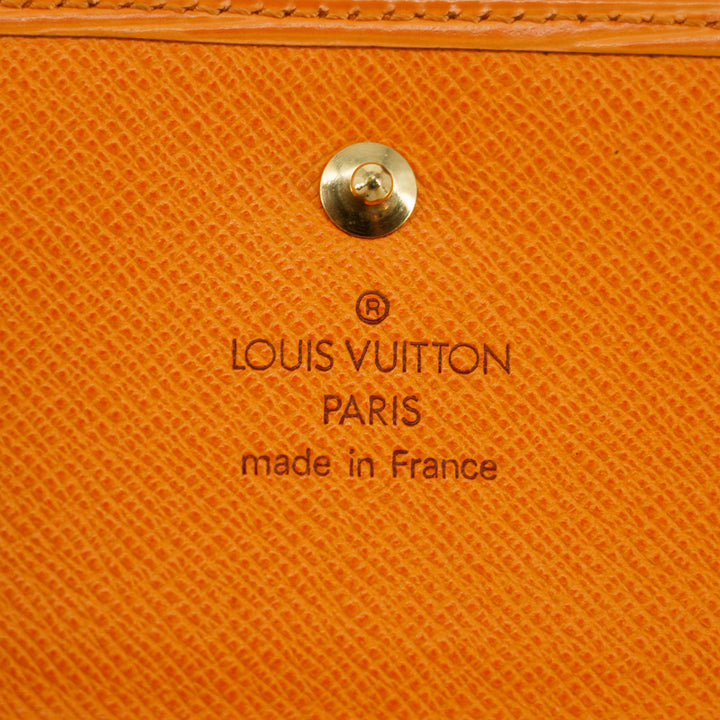 Louis Vuitton Orange Epi Leather Elise Wallet #3825
