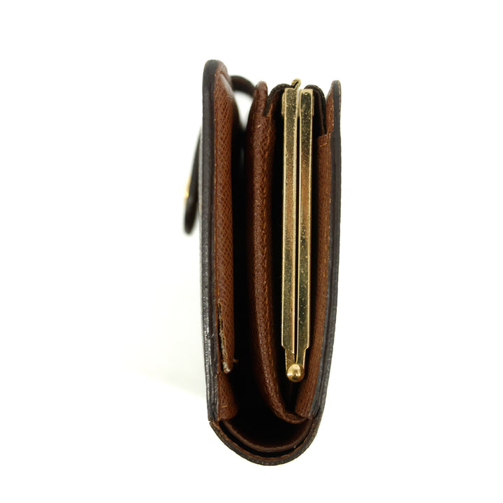 Louis Vuitton Monogram Canvas Kisslock Wallet #3826