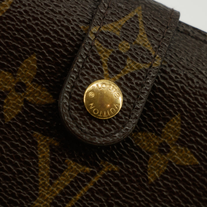 Louis Vuitton Monogram Canvas Kisslock Wallet #3826