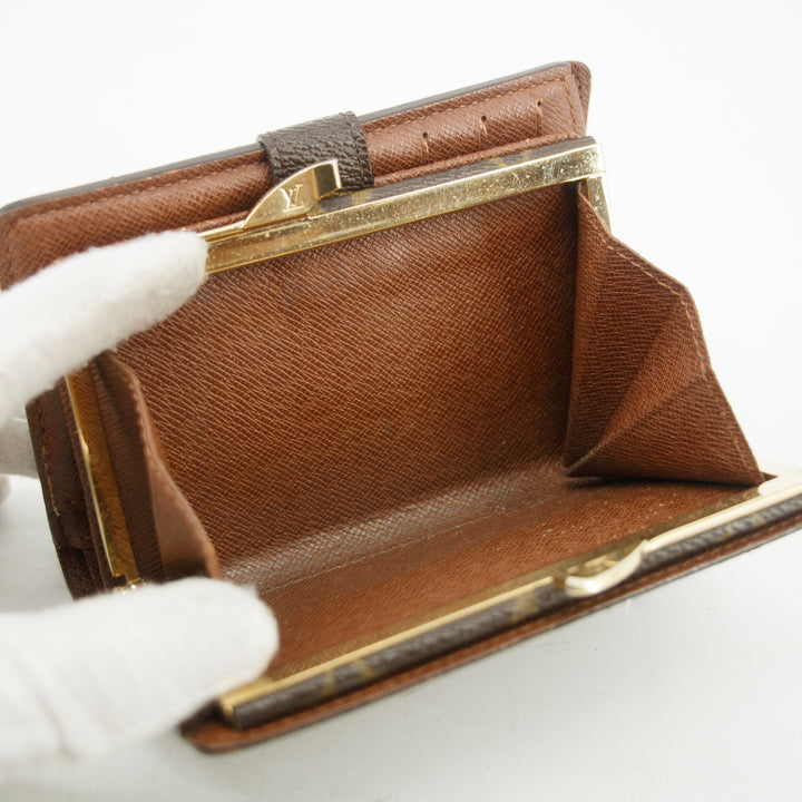 Louis Vuitton Monogram Canvas Kisslock Wallet #3826