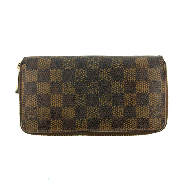 Louis Vuttion Damier Ebene Zippy Long Wallet #3827