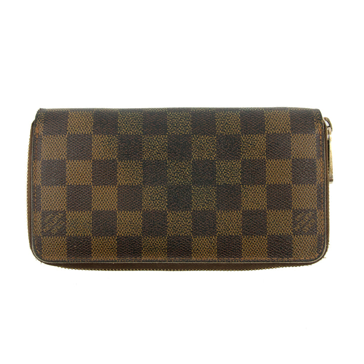 Louis Vuttion Damier Ebene Zippy Long Wallet #3827