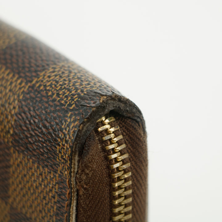 Louis Vuttion Damier Ebene Zippy Long Wallet #3827