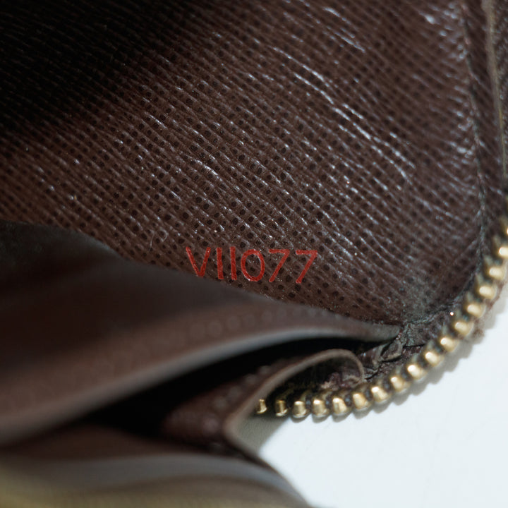 Louis Vuttion Damier Ebene Zippy Long Wallet #3827