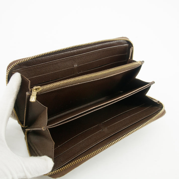 Louis Vuttion Damier Ebene Zippy Long Wallet #3827