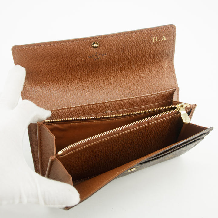 Louis Vuitton Monogram Canvas Sarah Long Wallet #3828