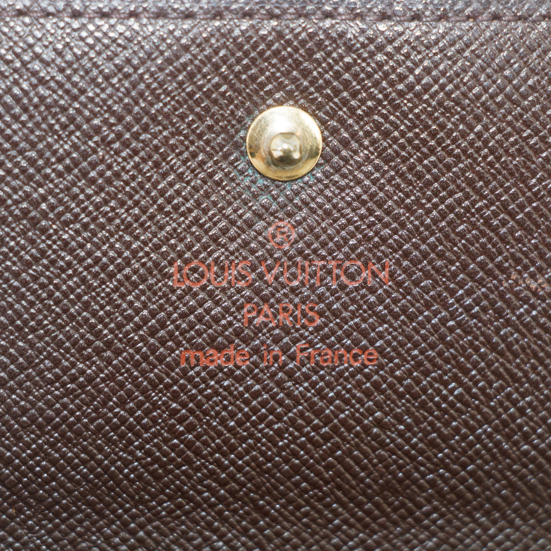 Louis Vuitton Damier Ebene Elise Compact Wallet #3832