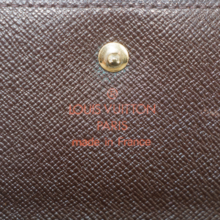Louis Vuitton Damier Ebene Elise Compact Wallet #3832