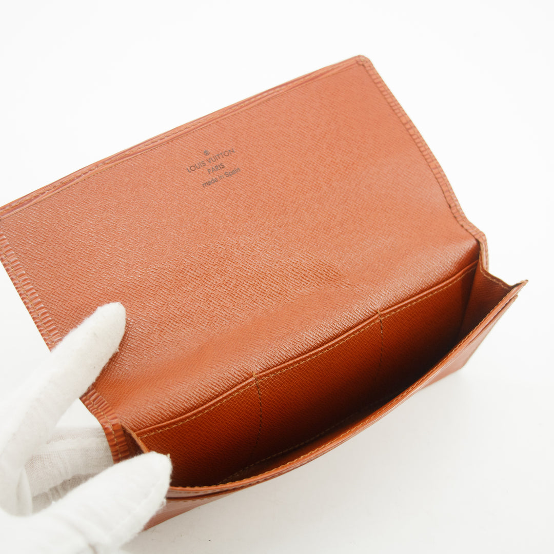 Lous Vuitton Brown Epi Leather Long Wallet #3833